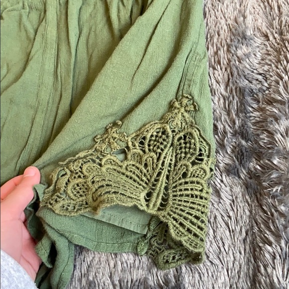 Strapless Green Romper - Picture 3 of 4